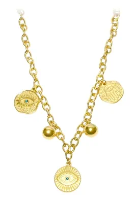 Collier breloque oeil Or