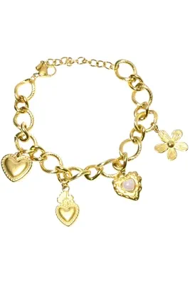 Bracelet breloque coeur Or