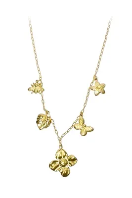 Collier breloque fleur Or