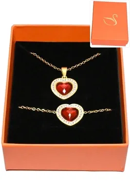Coffret coeur parure bijoux collection hervé aliex Or