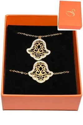 Coffret main de Fatma parure bijoux collection hervé aliex Or