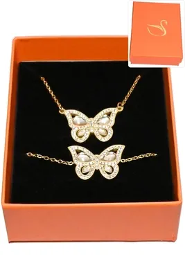 Coffret papillon parure bijoux collection hervé aliex Or
