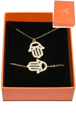 Coffret main de Fatma parure bijoux collection hervé aliex Or