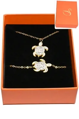 Coffret tortue parure bijoux collection hervé aliex Or
