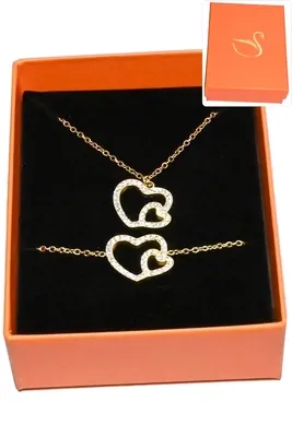 Coffret coeur parure bijoux collection hervé aliex Or