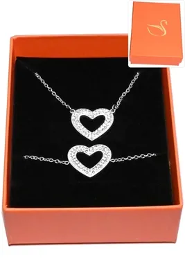 Coffret coeur parure bijoux collection hervé aliex Argent