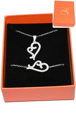 Coffret coeur parure bijoux collection hervé aliex Argent