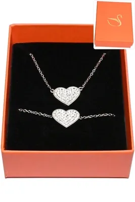 Coffret coeur parure bijoux collection hervé aliex Argent