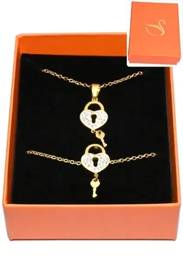 Coffret clé  parure bijoux collection hervé aliex Or