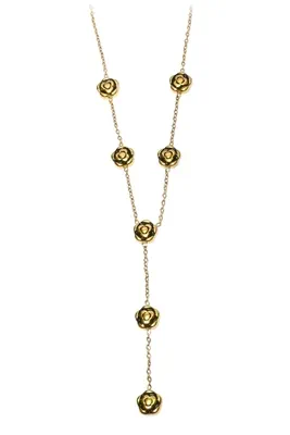 Collier en Y fleur Or 96FF64 
