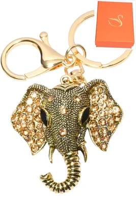 porte-cle coffret cadeaux éléphant Or C91197 