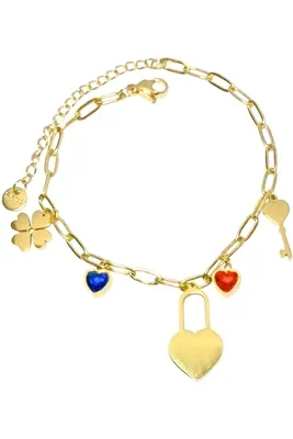 Bracelet breloque coeur Or