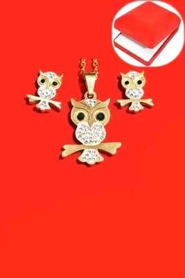 Coffret rouge cadeaux hibou Or