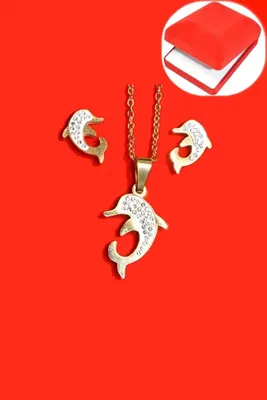 Coffret rouge cadeaux dauphin Or