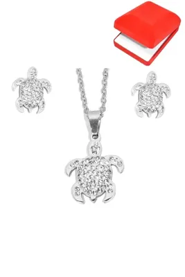 Coffret rouge cadeaux tortue Argent