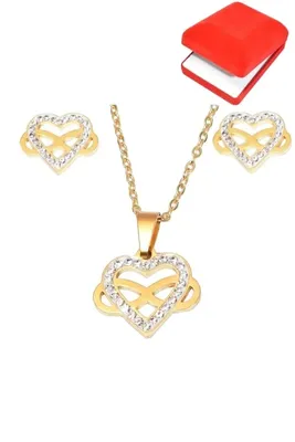 Coffret rouge cadeaux coeur infini Or