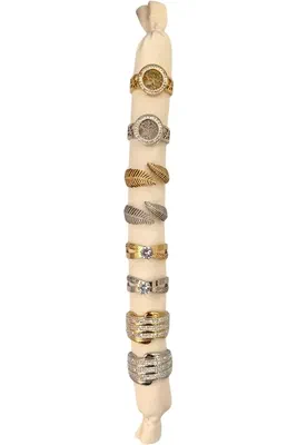 Bague en lots avec présentoire Or 55ABE0 