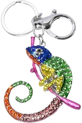 porte-cle caméléon Argent 14D312 