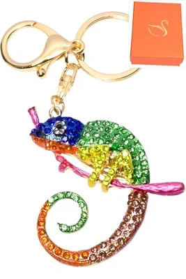 porte-cle caméléon Or 14D312 