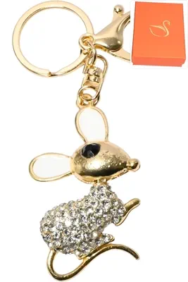 porte-cle souris Or 476433 