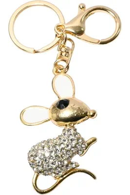 porte-cle souris Or 476433 