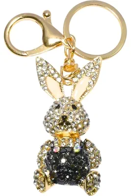 porte-cle lapin Or 5692A1 