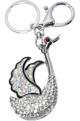 porte-cle cygne Argent 7E17DA
