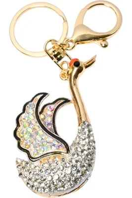 porte-cle cygne Or 7E17DA 