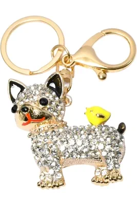 porte-cle chien Or D90B14 