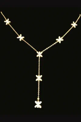 Collier en Y yaz Or