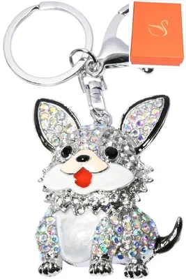 porte-cle chien Argent E48C29 