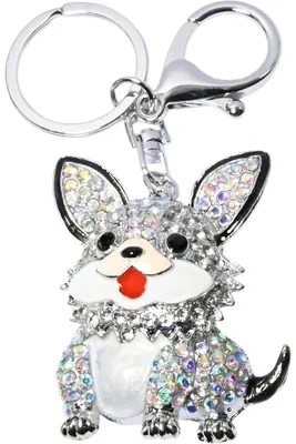 porte-cle chien Argent E48C29 