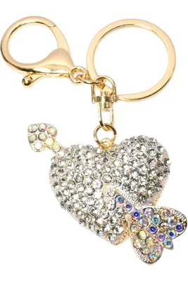 porte-cle coeur Or EBD254 