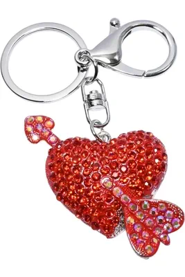 porte-cle coeur Argent EBD254 