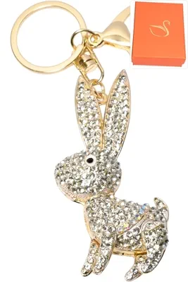 porte-cle lapin Or F34019 