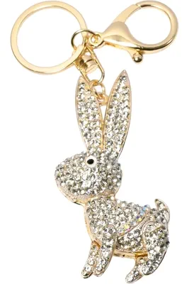 porte-cle lapin Or F34019 