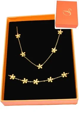 Coffret fleur parure bijoux collection aliex Or 301FDE 