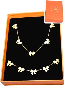 Coffret noeud papillon parure bijoux collection aliex Or 5C1722 