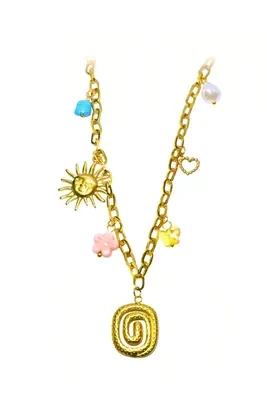 Collier breloque spirale Or CF303D 