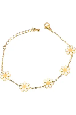 Bracelet fleur Or QWS975 