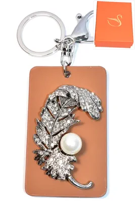porte-cle Coffret cadeaux plume Argent 07F8B8 