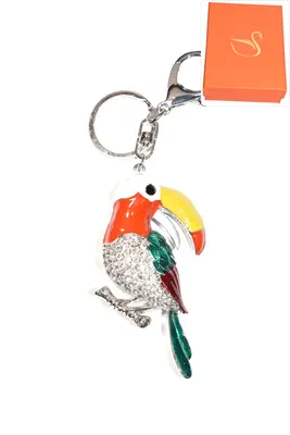 porte-cle Coffret cadeaux perroquet Argent