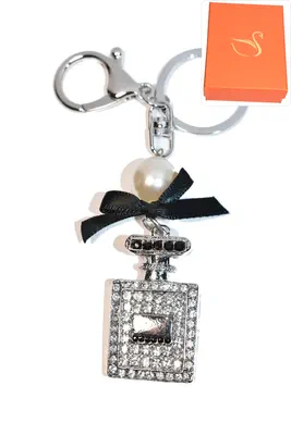 porte-cle Coffret cadeaux flacon de parfum Argent