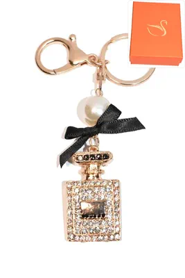 porte-cle Coffret cadeaux flacon de parfum Or 38164E 