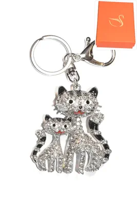 porte-cle Coffret cadeaux chat Argent 3C471A 