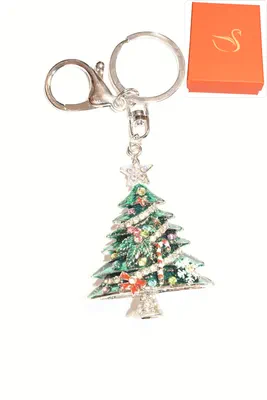porte-cle Coffret cadeaux sapin de noël Or