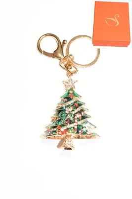 porte-cle Coffret cadeaux sapin de noël Or