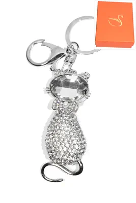 porte-cle Coffret cadeaux chat Argent