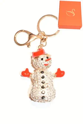 porte-cle Coffret cadeaux bonhomme de neige noël Or