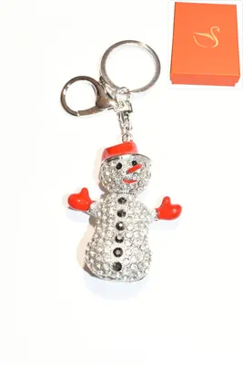 porte-cle Coffret cadeaux bonhomme de neige noël Argent
